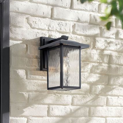 Kichler - Wandlamp voor buiten CAPPANNA 1xE27/60W/230V IP44 zwart