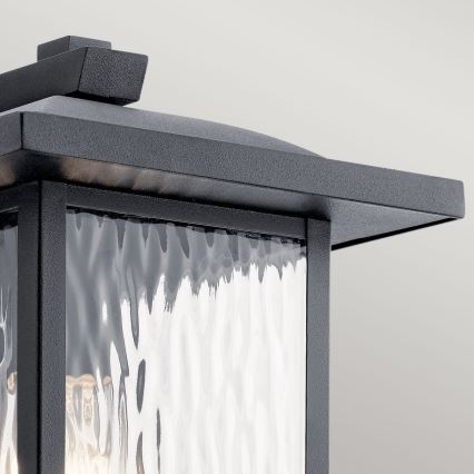 Kichler - Wandlamp voor buiten CAPPANNA 1xE27/60W/230V IP44 zwart