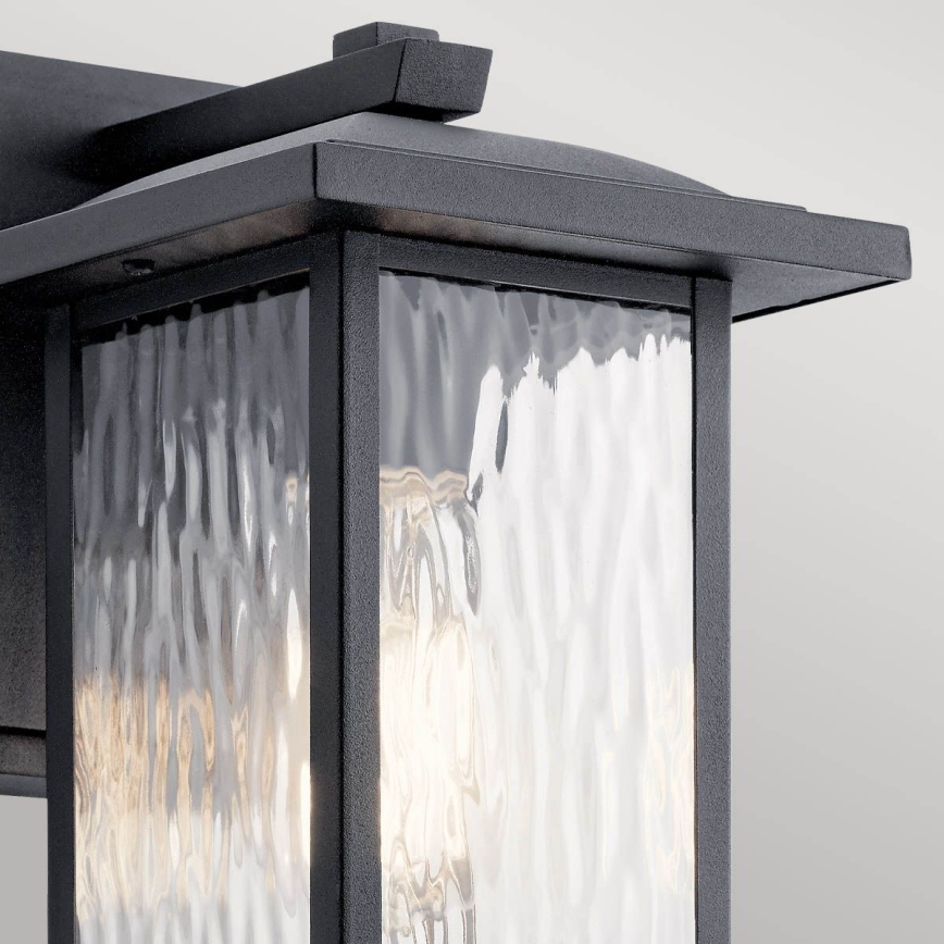 Kichler - Applique murale extérieure CAPPANNA S 1xE27/60W/230V IP44 noire