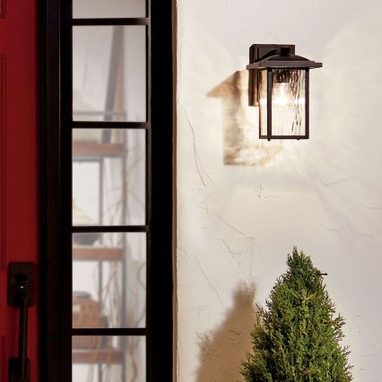 Kichler - Wandlamp voor buiten CAPPANNA 1xE27/60W/230V IP44 zwart