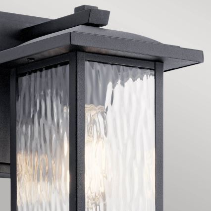Kichler - Wandlamp voor buiten CAPPANNA 1xE27/60W/230V IP44 zwart