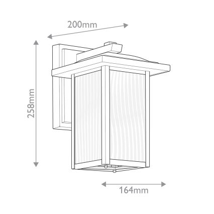 Kichler - Wandlamp voor buiten CAPPANNA 1xE27/60W/230V IP44 zwart