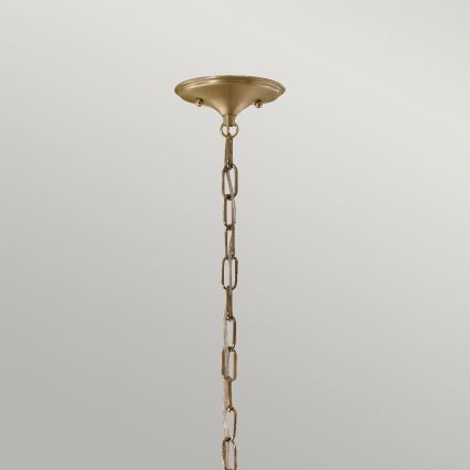 Kichler - Suspension chaîne DELAROSA 1xE27/60W/230V blanc/laiton