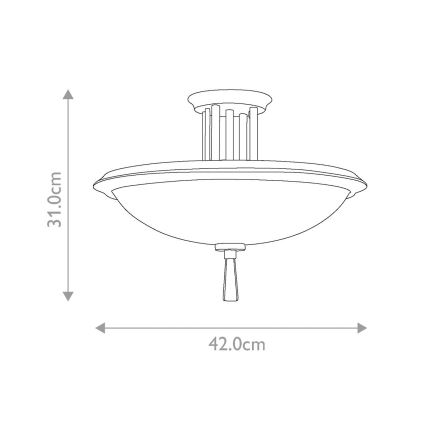 Kichler - Bevestigde hanglamp DREYFUS 3xE27/60W/230V brons