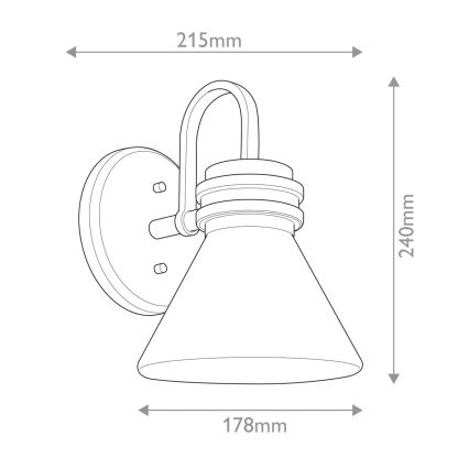 Kichler - Lampe murale de salle de bain LED FARUM 1xG9/3W/230V IP44 noir/laiton