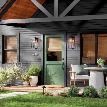 Kichler - Applique murale extérieure HONE 1xE27/60W/230V IP44 noir