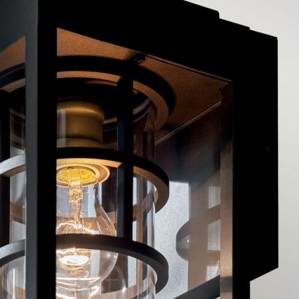 Kichler - Buitenwandlamp HONE S 1xE27/60W/230V IP44 zwart