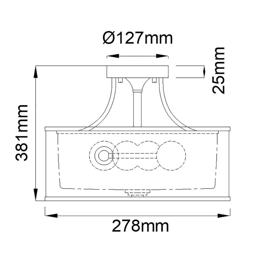 Kichler - Bevestigde hanglamp LACEY 3xE27/60W/230V mat chroom