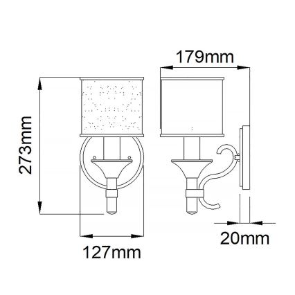 Kichler - Wandlamp LACEY 1xE14/40W/230V mat chroom