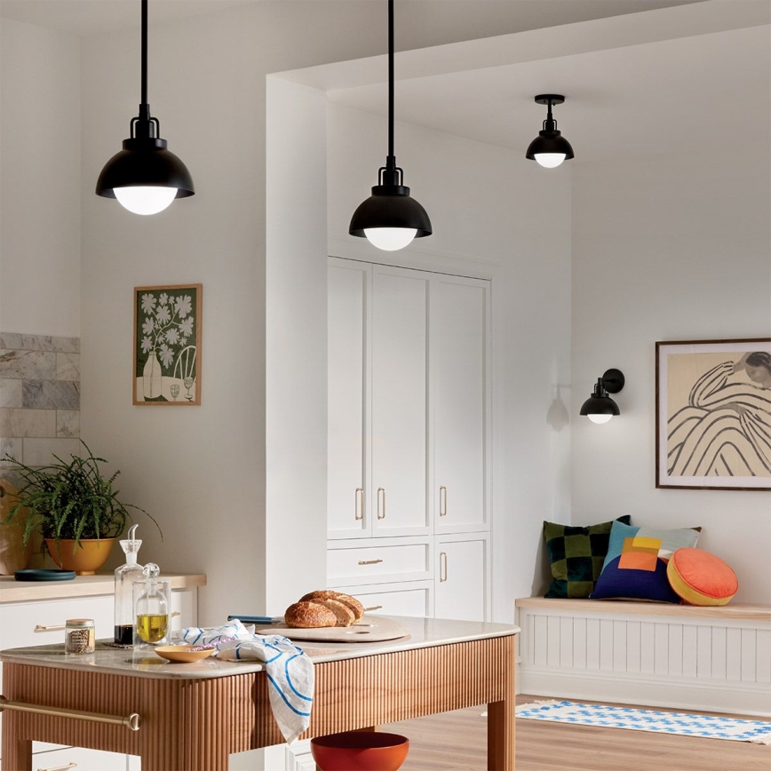 Kichler - Wandlamp NIVA 1xE27/40W/230V zwart