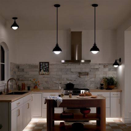 Kichler - Wandlamp NIVA 1xE27/40W/230V zwart