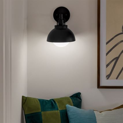 Kichler - Wandlamp NIVA 1xE27/40W/230V zwart