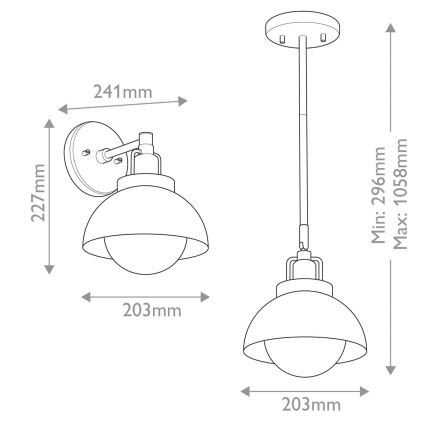 Kichler - Wandlamp NIVA 1xE27/40W/230V zwart
