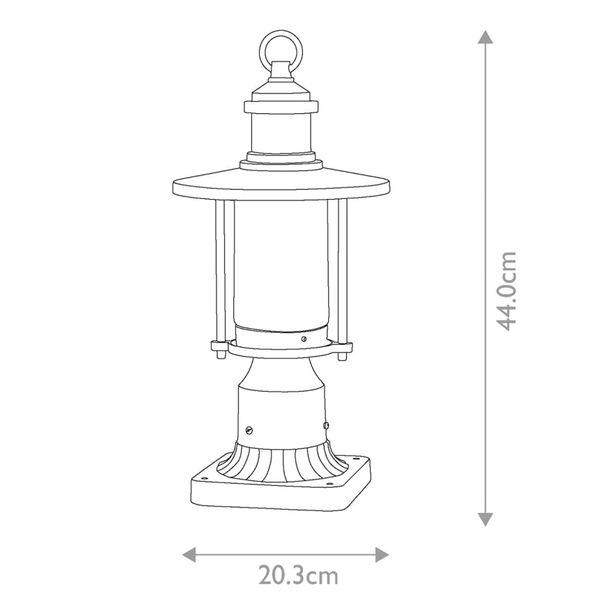 Kichler - Buitenlamp RIVERWOOD 1xE27/60W/230V IP44 zwart