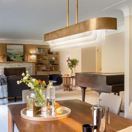 Kichler - LED-kroonluchter aan stang SERENE LED/40W/230V goudkleurig