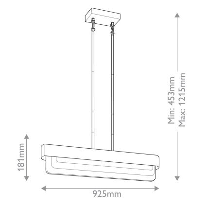 Kichler - LED-kroonluchter aan stang SERENE LED/40W/230V goudkleurig