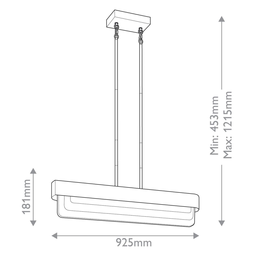 Kichler - LED-kroonluchter aan stang SERENE LED/40W/230V goudkleurig