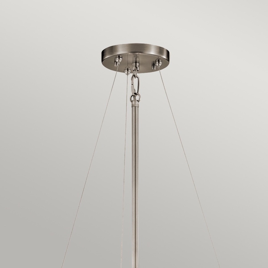 Kichler - Hanglamp met vaste pendel SILVER CORAL 3xE27/100W/230V mat chroom
