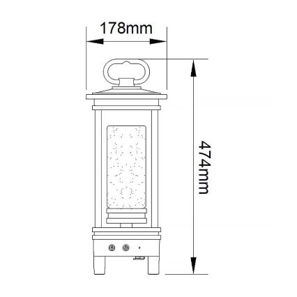 Kichler - Lampe de table extérieure rechargeable avec enceinte SOUTH HOPE LED/3W/230V 8800 mAh IP44