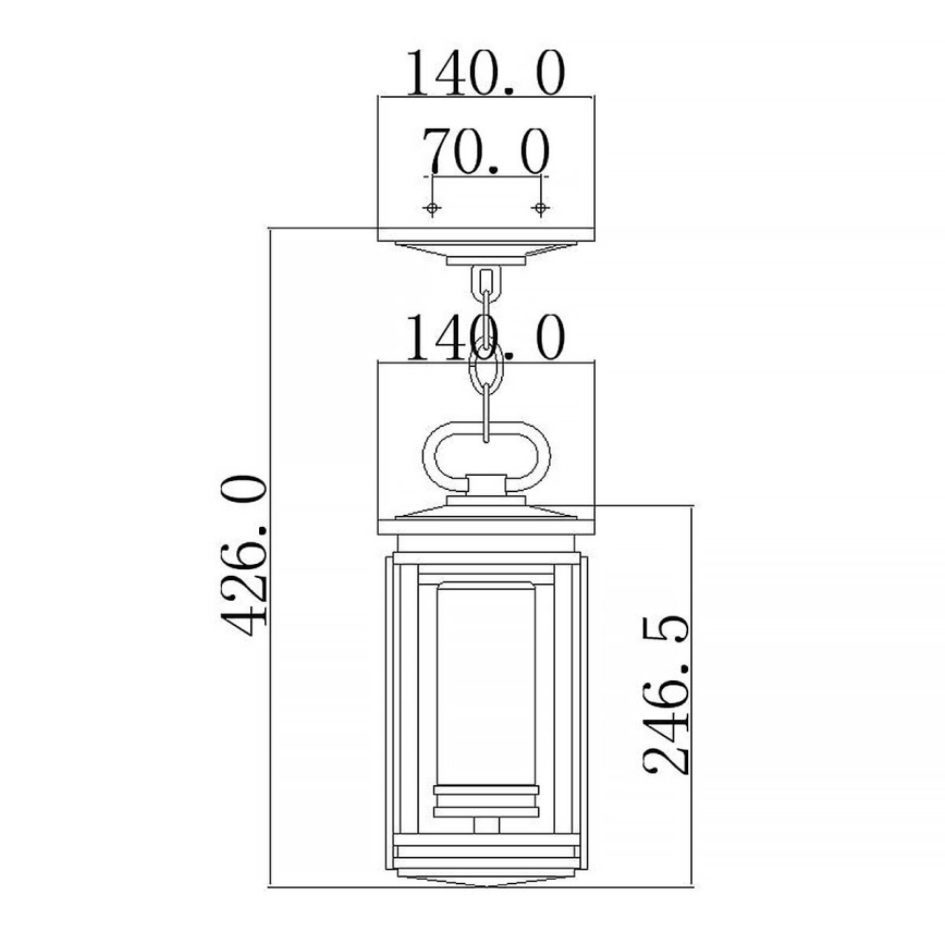Kichler - Hanglamp aan een ketting voor buiten SOUTH HOPE 1xE14/60W/230V IP44