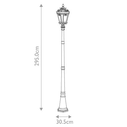 Kichler - Buitenlamp TOURNAI 3xE14/60W/230V IP44