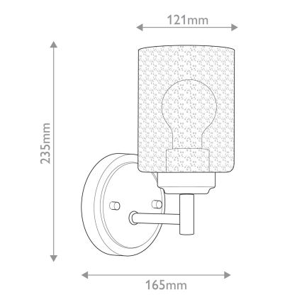 Kichler - Wandlamp WINSLOW 1xE27/60W/230V messing