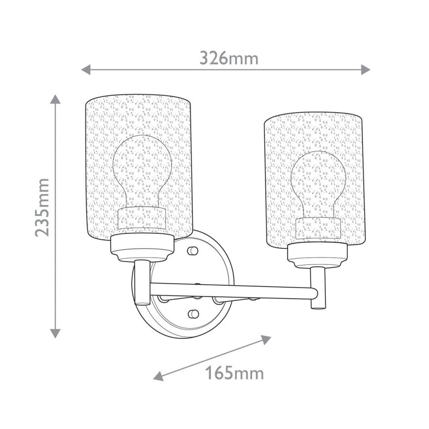 Kichler - Wandlamp WINSLOW 2xE27/60W/230V messing