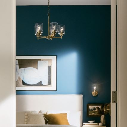 Kichler - Hanglamp aan een ketting WINSLOW 5xE27/60W/230V diameter 50,2 cm messing