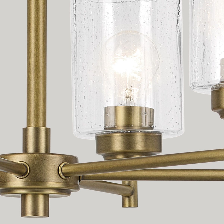 Kichler - Hanglamp aan een ketting WINSLOW 6xE27/60W/230V diameter 66 cm messing