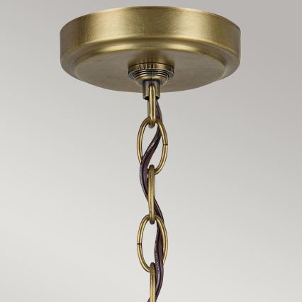 Kichler - Hanglamp aan een ketting WINSLOW 6xE27/60W/230V diameter 66 cm messing