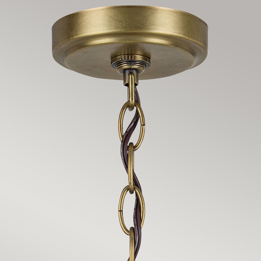 Kichler - Hanglamp aan een ketting WINSLOW 6xE27/60W/230V diameter 66 cm messing