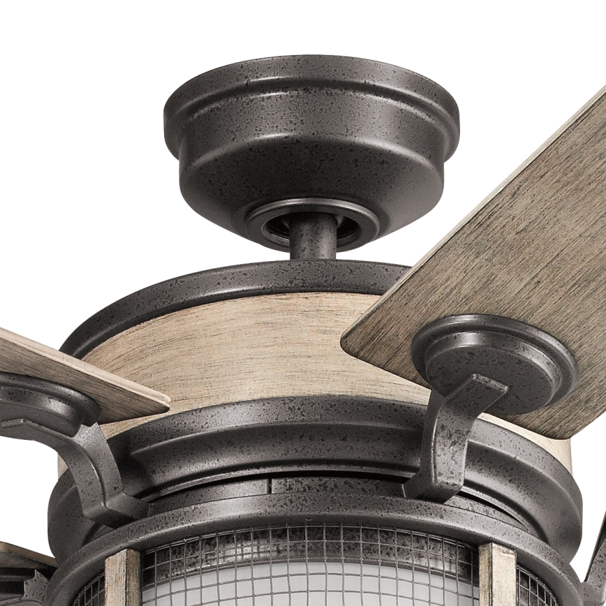 Kichler - Ventilateur de plafond à intensité variable AHRENDALE LED/10W/230V IP44 + télécommande