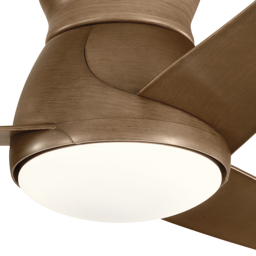 Kichler - LED dimbare plafondventilator ERIS LED/10W/230V brons IP44 + afstandsbediening