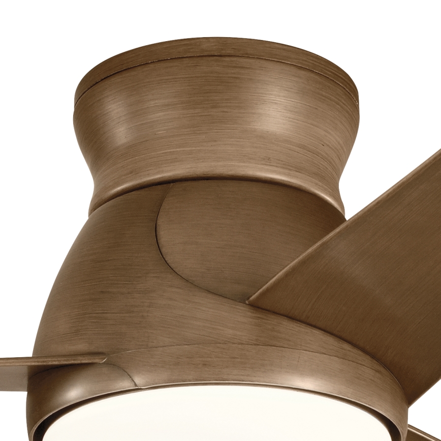 Kichler - Ventilateur de plafond LED à intensité variable ERIS LED/10W/230V bronze IP44 + télécommande