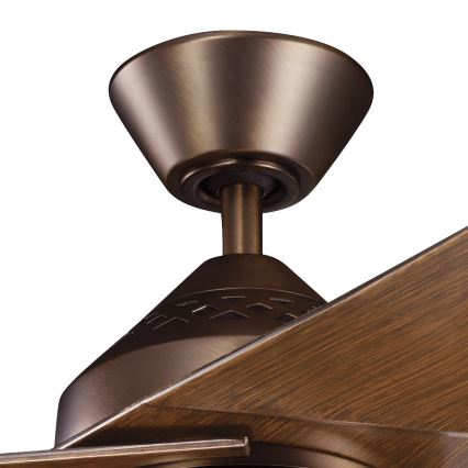 Kichler - Ventilateur de plafond à intensité variable JADE LED/18W/230V marron + télécommande