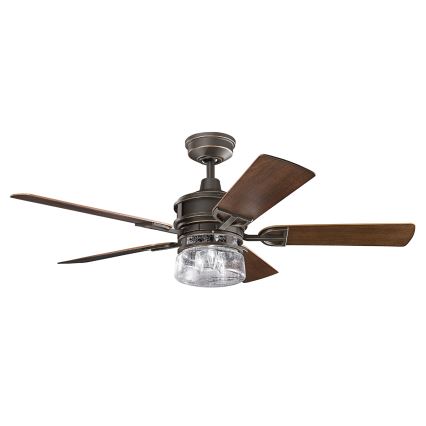 Kichler - Ventilateur de plafond LYNDON 3xE27/8W/230V IP23 + télécommande