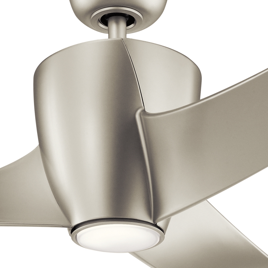 Kichler - Ventilateur de plafond à intensité variable PHREE LED/10W/230V argent + télécommande