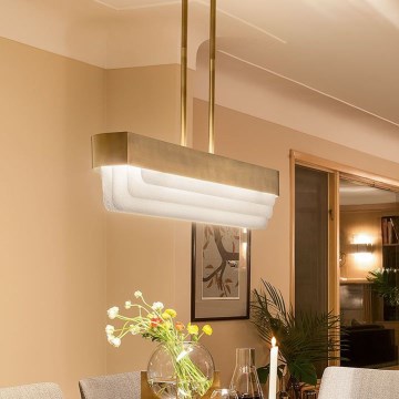 Kichler - LED-kroonluchter aan stang SERENE LED/40W/230V goudkleurig