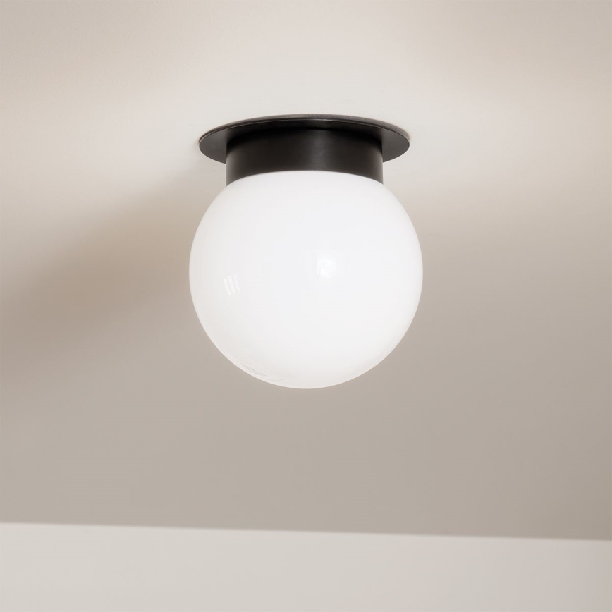 Kichler - Plafondlamp ALBERS 1x E27/40W/230V Ø 20,3 cm zwart