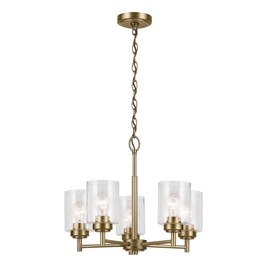 Kichler - Suspension chaîne WINSLOW 5xE27/60W/230V d. 50,2 cm laiton