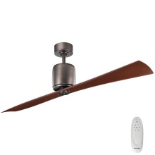 Kichler - Ventilateur de plafond FERRON marron + télécommande