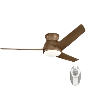 Kichler - Ventilateur de plafond LED à intensité variable ERIS LED/10W/230V bronze IP44 + télécommande