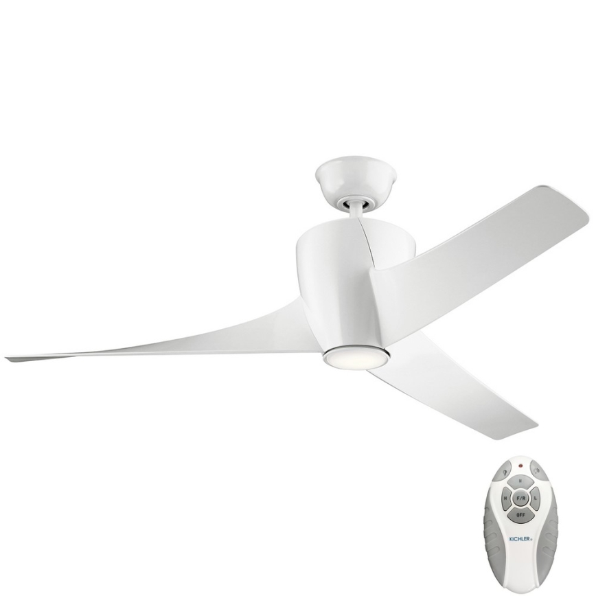 Kichler - Ventilateur de plafond LED à intensité variable PHREE LED/10W/230V blanc + télécommande