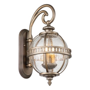 Kichler - Wandlamp voor buiten HALLERON 2xE14/40W/230V IP44