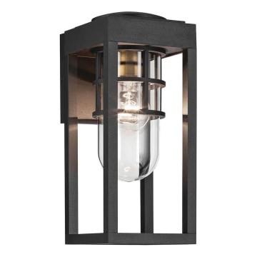 Kichler - Wandlamp voor buiten HONE 1xE27/60W/230V IP44 zwart