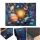 Kinder antislip vloerkleed PRINT 3D 120x160 cm planeten/veelkleurig