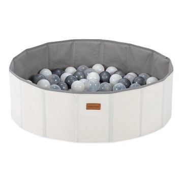 Kinder ballenbak Ø 80 cm wit/grijs