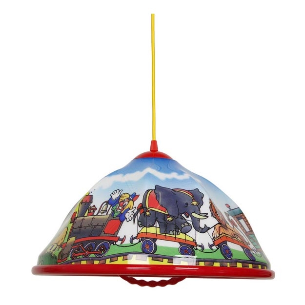 Kinder hanglamp aan een koord AKRYL DZ 1xE27/15W circus/rood