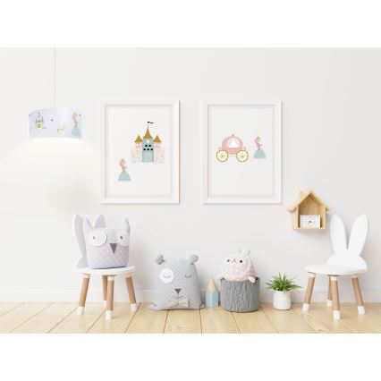 Kinder hanglamp aan een koord SWEET DREAMS 1xE27/60W/230V diameter 30 cm