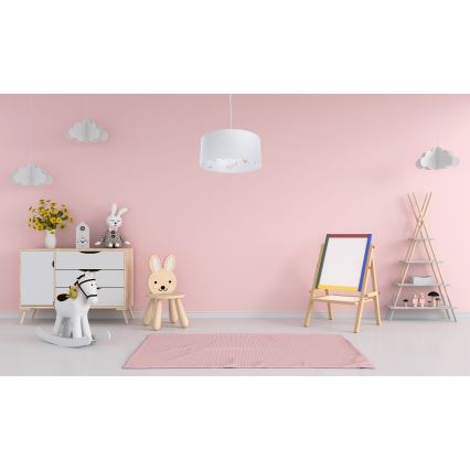 Kinder hanglamp aan een koord SWEET DREAMS 1xE27/60W/230V diameter 30 cm